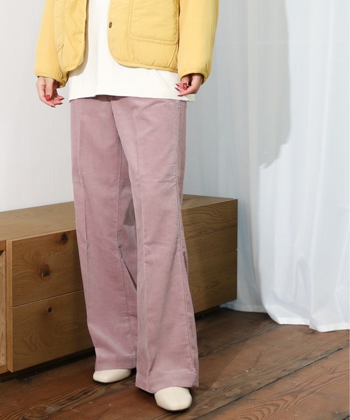 Lee(リー)の「Lee/リー 細畝コーデュロイ トラウザー フレアパンツ(その他パンツ・レディース・パープル/ブラウン・SMALL/MEDIUM)」の7枚目の写真