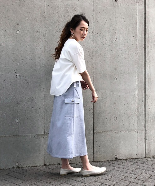 ONIGIRI（オニギリ）の「メッセージプリント　Ｔシャツ（Tシャツ/カットソー・レディース・ホワイト/カーキ/チャコール・FREE）」の7枚目の写真