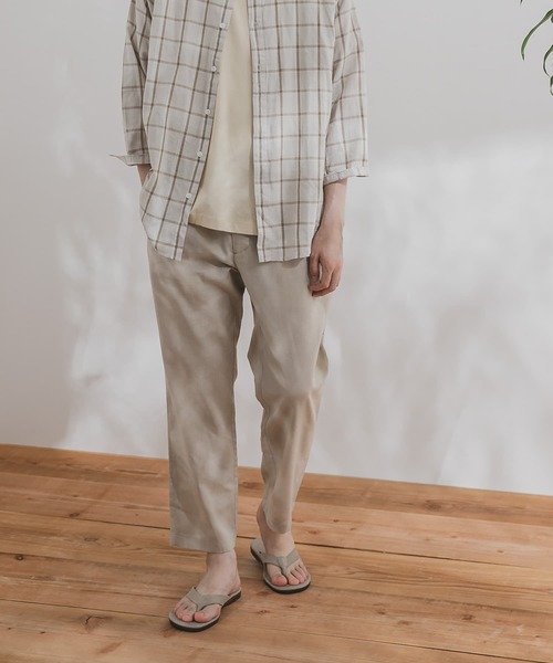 URBAN RESEARCH DOORS(アーバンリサーチドアーズ)の「リネンイージータックパンツ(その他パンツ・メンズ・ダークブラウン/アイボリー/グリーン系その他/グレー系その他・40/38/36)」の6枚目の写真