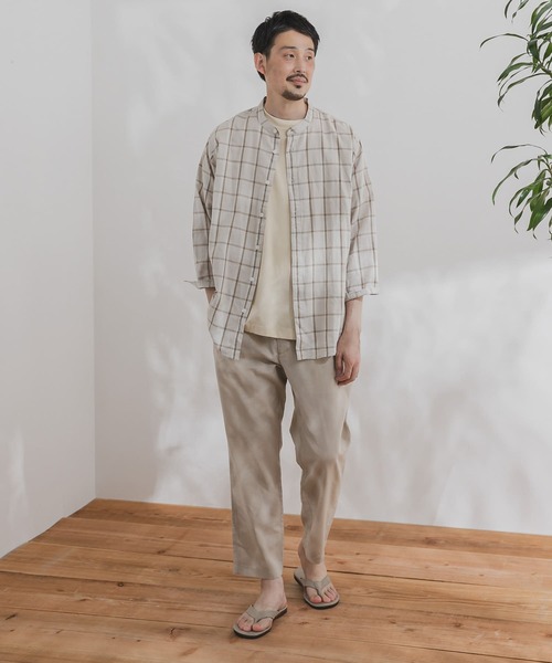 URBAN RESEARCH DOORS(アーバンリサーチドアーズ)の「リネンイージータックパンツ(その他パンツ・メンズ・ダークブラウン/アイボリー/グリーン系その他/グレー系その他・40/38/36)」の12枚目の写真