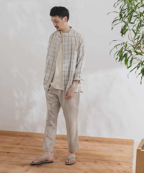 URBAN RESEARCH DOORS(アーバンリサーチドアーズ)の「リネンイージータックパンツ(その他パンツ・メンズ・ダークブラウン/アイボリー/グリーン系その他/グレー系その他・40/38/36)」の9枚目の写真