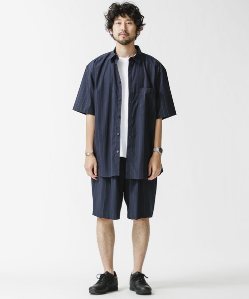 NANO universe（ナノユニバース）の「タイプライタービッグシャツセットアップ（シャツ/ブラウス・メンズ・チャコール/ベージュ/その他1・S/M/L）」の20枚目の写真