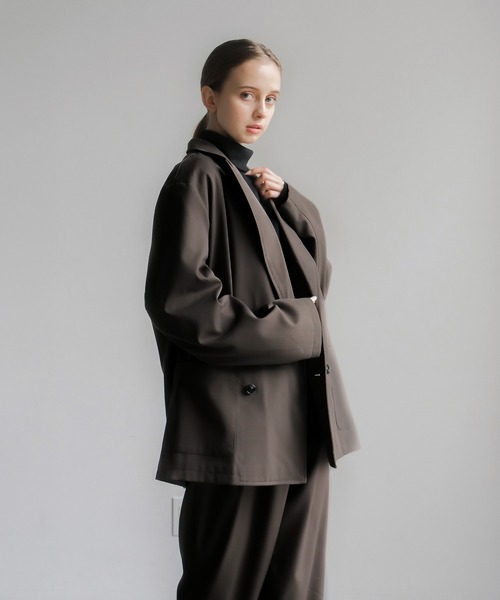 remer(リメール)の「loose basic semiwide tapered PT (セットアップ対応) / ルーズベーシックセミワイドテーパードパンツ(スラックス・メンズ・ブラック/モカ・SMALL/MEDIUM/LARGE)」の12枚目の写真