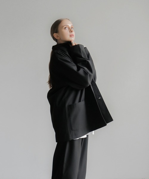 remer(リメール)の「loose basic semiwide tapered PT (セットアップ対応) / ルーズベーシックセミワイドテーパードパンツ(スラックス・メンズ・ブラック/モカ・SMALL/MEDIUM/LARGE)」の7枚目の写真