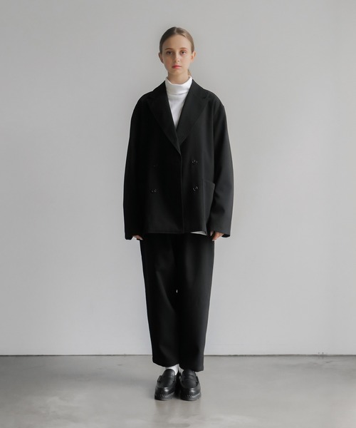 remer(リメール)の「loose basic semiwide tapered PT (セットアップ対応) / ルーズベーシックセミワイドテーパードパンツ(スラックス・メンズ・ブラック/モカ・SMALL/MEDIUM/LARGE)」の6枚目の写真