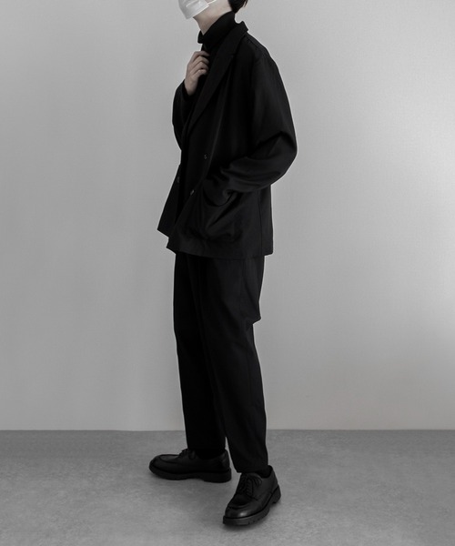 remer(リメール)の「loose basic semiwide tapered PT (セットアップ対応) / ルーズベーシックセミワイドテーパードパンツ(スラックス・メンズ・ブラック/モカ・SMALL/MEDIUM/LARGE)」の19枚目の写真