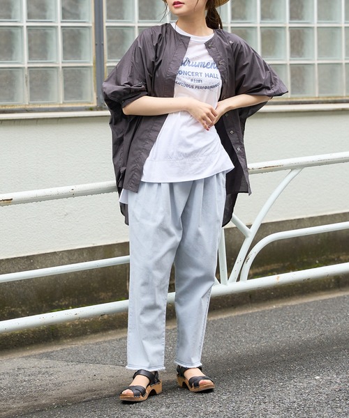 PUAL CE CIN（ピュアルセシン）の「タイプライターワンポイント刺繍ブラウス（シャツ/ブラウス・レディース・ブラウン/イエロー/アイボリー/スミクロ・FREE）」の3枚目の写真