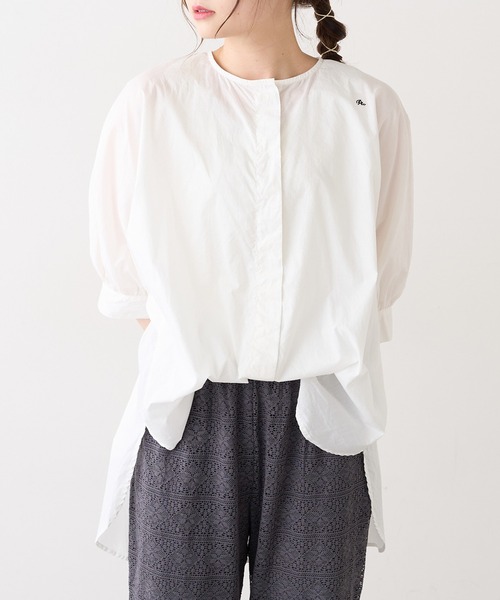 PUAL CE CIN（ピュアルセシン）の「タイプライターワンポイント刺繍ブラウス（シャツ/ブラウス・レディース・ブラウン/イエロー/アイボリー/スミクロ・FREE）」の17枚目の写真