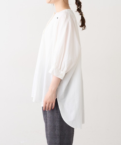 PUAL CE CIN（ピュアルセシン）の「タイプライターワンポイント刺繍ブラウス（シャツ/ブラウス・レディース・ブラウン/イエロー/アイボリー/スミクロ・FREE）」の16枚目の写真