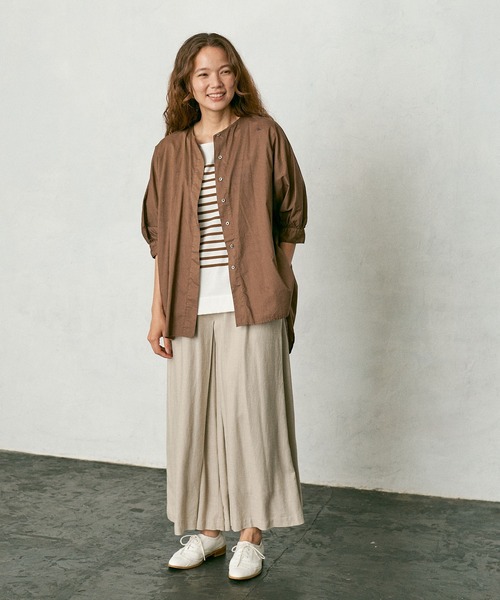 PUAL CE CIN（ピュアルセシン）の「タイプライターワンポイント刺繍ブラウス（シャツ/ブラウス・レディース・ブラウン/イエロー/アイボリー/スミクロ・FREE）」の13枚目の写真