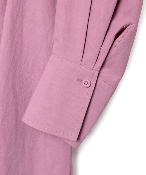 ADAM ET ROPE'（アダムエロペ）の「バンドカラーフレアシャツワンピース（シャツワンピース・レディース・ダークブラウン/パープル・FREE）」の13枚目の写真