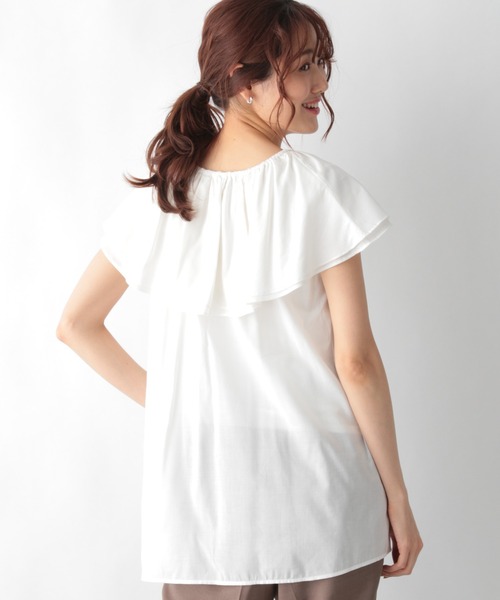 GLOBAL WORK（グローバルワーク）の「ダブルフリルエリブラウス/957857