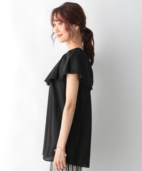 ワンダフルワールド　リバイバル　ブラウス　焦げ茶　ブラウン　フリル満載 ワンダフルワールド リバイバル ブラウス 焦げ茶 ブラウン フリル満載