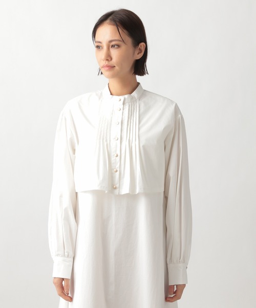 Ezick(エジック)の「【人気WEARISTA別注】タイプライターブラウス付きワンピース(ワンピース・レディース・ホワイト/ブラック・FREE)」の21枚目の写真