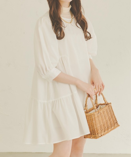 Ambre Neige（アンブルネージュ）の「ティアードギャザーブラウス／【WEB/EC限定商品】（シャツ/ブラウス・レディース・ホワイト/モカ/ライトベージュ・FREE）」の18枚目の写真