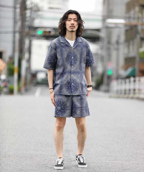 URBAN RESEARCH Sonny Label（アーバンリサーチサニーレーベル）の「バンダナ柄イージーショーツ（その他パンツ・メンズ・ベージュ/ライトブルー・MEDIUM/LARGE）」の17枚目の写真