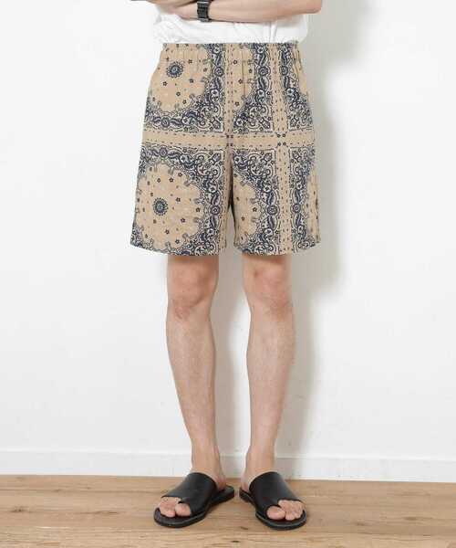 URBAN RESEARCH Sonny Label（アーバンリサーチサニーレーベル）の「バンダナ柄イージーショーツ（その他パンツ・メンズ・ベージュ/ライトブルー・MEDIUM/LARGE）」の20枚目の写真