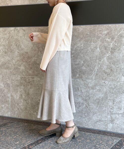 MAJESTIC LEGON（マジェスティックレゴン）の「ダブルショルダーLadyワンピ（ワンピース・レディース・ベージュ/ブラウン系その他2/ピンクベージュ・SMALL/MEDIUM）」の5枚目の写真