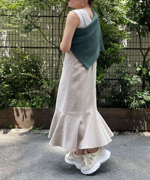 MAJESTIC LEGON（マジェスティックレゴン）の「ダブルショルダーLadyワンピ（ワンピース・レディース・ベージュ/ブラウン系その他2/ピンクベージュ・SMALL/MEDIUM）」の13枚目の写真