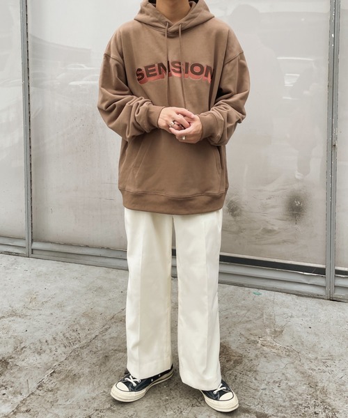 SENSION(センション)の「center press wide slacks(スラックス・メンズ・オフホワイト/ライトカーキ/ターコイズブルー・S/M/L)」の7枚目の写真