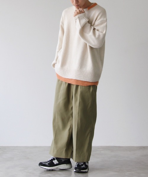 セール】center press wide slacks（スラックス）｜SENSION