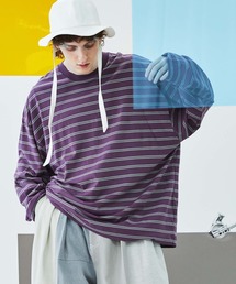 《ユニセックスアイテム》オリジナルボーダープライムオーバーロングスリーブTシャツ 【MAISON SPECIAL/メゾンスペシャル】