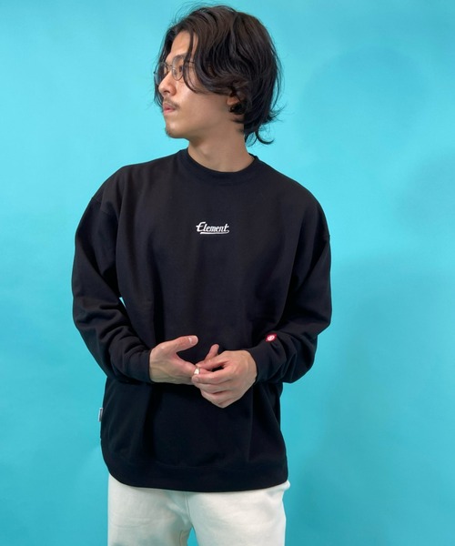 ELEMENT(エレメント)の「ELEMENT/エレメント ビッグシルエット バックプリントスウェット BB022-023(スウェット・メンズ・ブラック/グリーン/ホワイト・L/M/XL)」の1枚目の写真