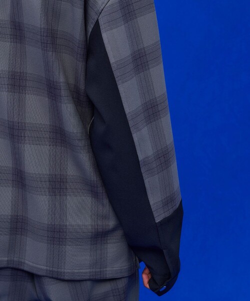 UNITED TOKYO（ユナイテッドトウキョウ）の「スラッシュチェックコーチシャツ（シャツ/ブラウス・メンズ・ベージュ/グレー・FREE）」の20枚目の写真