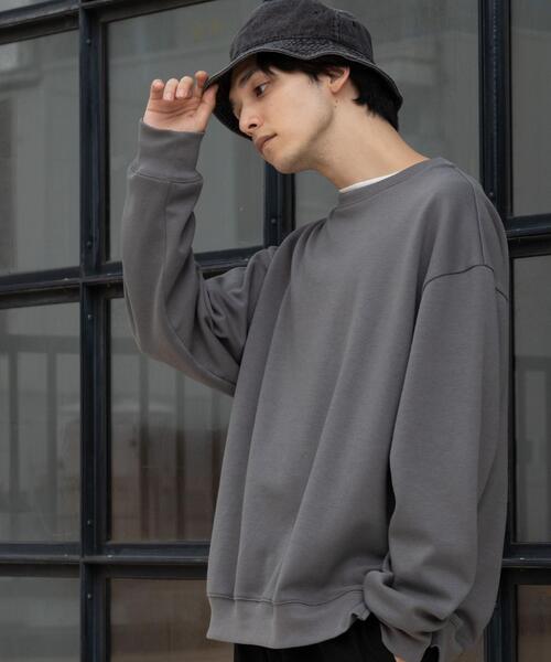 coen（コーエン）の「ダンボールリラックスクルーネックプルオーバー（スウェット・メンズ・ブラック/グレー/ベージュ/パープル・SMALL/MEDIUM/LARGE/X-LARGE）」の2枚目の写真