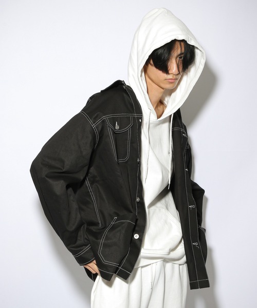 PBLIM（ページボーイリム）の「【PAGEBOYLIM】ハイショクカバーオール（カバーオール・レディース・ベージュ/ブラック・MEDIUM/LARGE）」の14枚目の写真