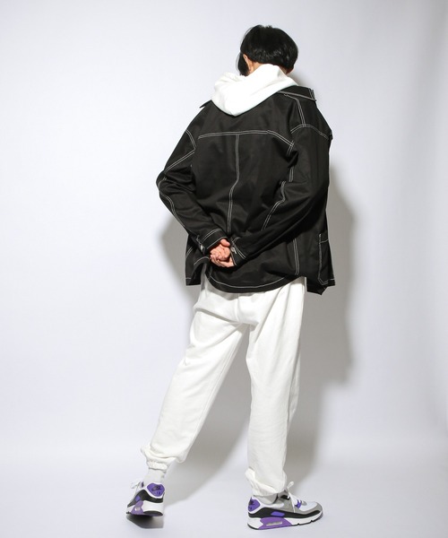 PBLIM（ページボーイリム）の「【PAGEBOYLIM】ハイショクカバーオール（カバーオール・レディース・ベージュ/ブラック・MEDIUM/LARGE）」の3枚目の写真