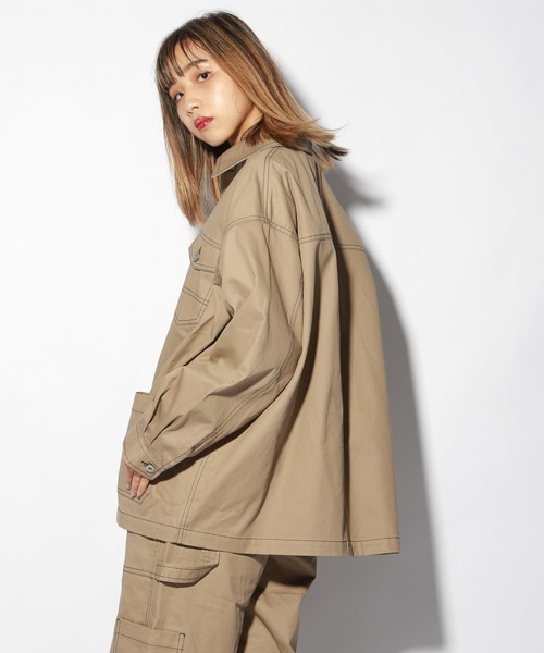 PBLIM（ページボーイリム）の「【PAGEBOYLIM】ハイショクカバーオール（カバーオール・レディース・ベージュ/ブラック・MEDIUM/LARGE）」の15枚目の写真