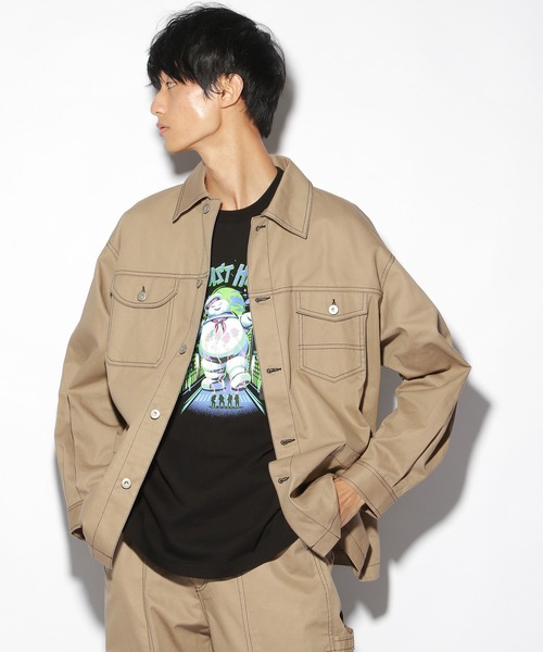 PBLIM（ページボーイリム）の「【PAGEBOYLIM】ハイショクカバーオール（カバーオール・レディース・ベージュ/ブラック・MEDIUM/LARGE）」の8枚目の写真