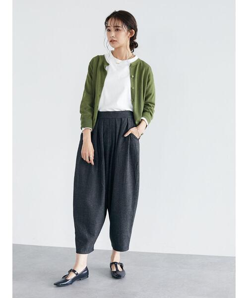 CRAFT STANDARD BOUTIQUE（クラフトスタンダードブティック）の「モックネックプルオーバー　＊（Tシャツ/カットソー・レディース・ライトグレー/ブラック/ベージュ/オフホワイト/ブルー/グリーン/モカ/テラコッタ・FREE）」の11枚目の写真