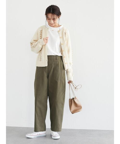 CRAFT STANDARD BOUTIQUE（クラフトスタンダードブティック）の「モックネックプルオーバー　＊（Tシャツ/カットソー・レディース・ライトグレー/ブラック/ベージュ/オフホワイト/ブルー/グリーン/モカ/テラコッタ・FREE）」の13枚目の写真