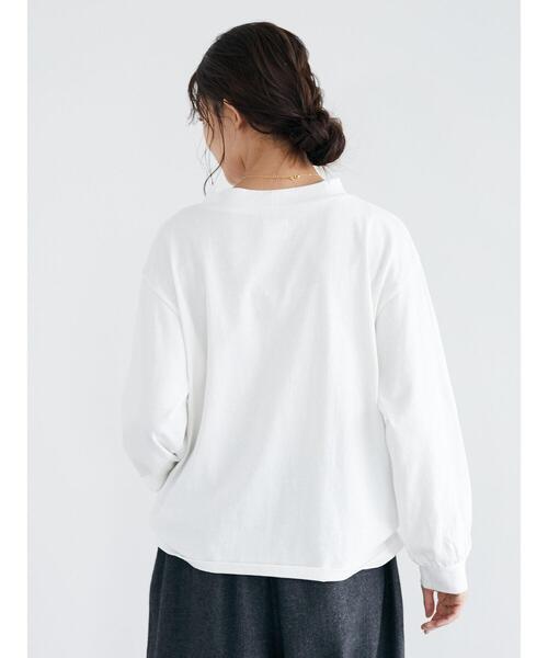 CRAFT STANDARD BOUTIQUE（クラフトスタンダードブティック）の「モックネックプルオーバー　＊（Tシャツ/カットソー・レディース・ライトグレー/ブラック/ベージュ/オフホワイト/ブルー/グリーン/モカ/テラコッタ・FREE）」の15枚目の写真