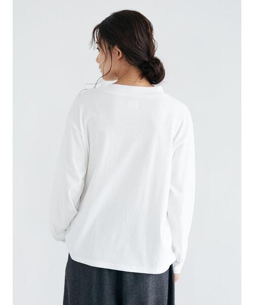 CRAFT STANDARD BOUTIQUE（クラフトスタンダードブティック）の「モックネックプルオーバー　＊（Tシャツ/カットソー・レディース・ライトグレー/ブラック/ベージュ/オフホワイト/ブルー/グリーン/モカ/テラコッタ・FREE）」の16枚目の写真