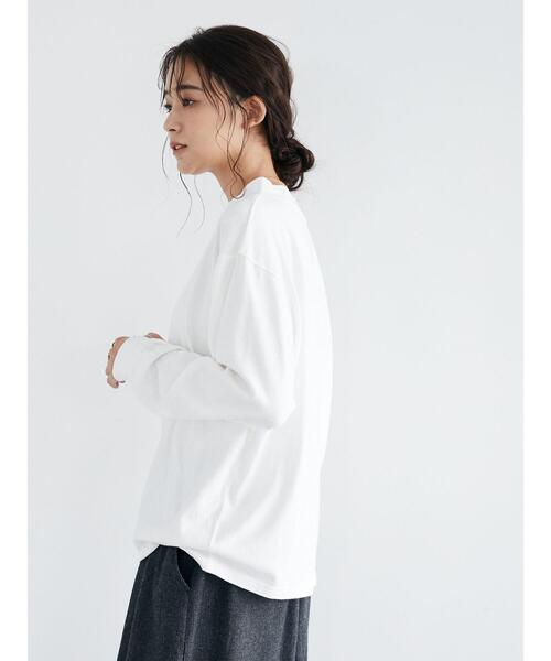 CRAFT STANDARD BOUTIQUE（クラフトスタンダードブティック）の「モックネックプルオーバー　＊（Tシャツ/カットソー・レディース・ライトグレー/ブラック/ベージュ/オフホワイト/ブルー/グリーン/モカ/テラコッタ・FREE）」の17枚目の写真