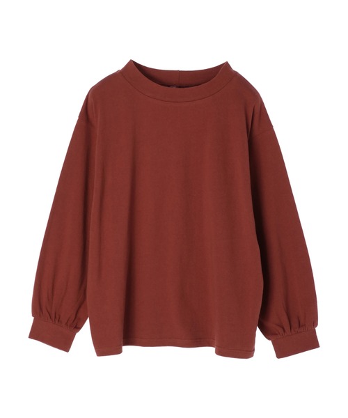 CRAFT STANDARD BOUTIQUE（クラフトスタンダードブティック）の「モックネックプルオーバー　＊（Tシャツ/カットソー・レディース・ライトグレー/ブラック/ベージュ/オフホワイト/ブルー/グリーン/モカ/テラコッタ・FREE）」の6枚目の写真