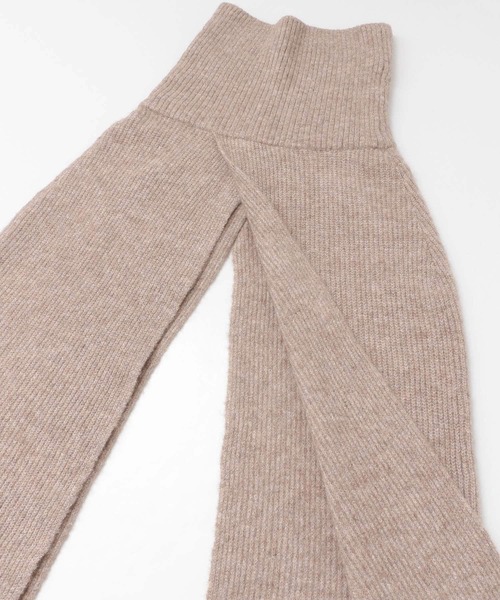 KBF+(ケービーエフプラス)の「KBF+ タートルニットストール∴∴(ストール/ショール・レディース・ブラック/ベージュ/モカ・ONE)」の14枚目の写真
