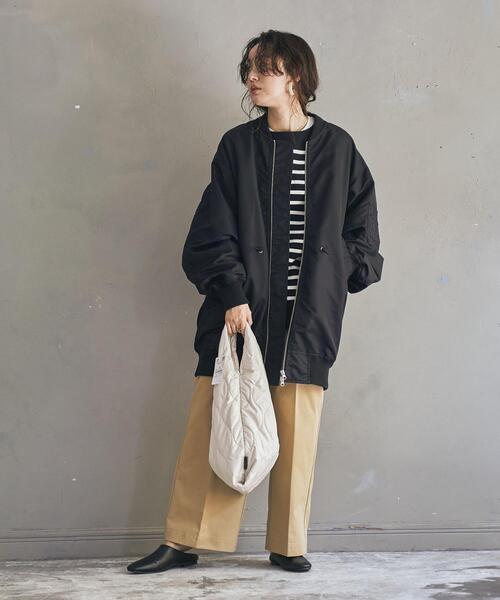 coen（コーエン）の「パネルボーダーロングスリーブTシャツ（Tシャツ/カットソー・レディース・パープル/ブラック/ベージュ/ロイヤルブルー・L/M）」の12枚目の写真