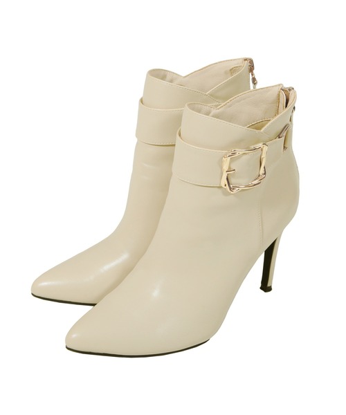Julia Boutique(ジュリアブティック)の「2WAY・バックルベルトポインテッドトゥショートブーツ/21512(ブーツ・レディース・ブラック/アイボリー・LL/3L/S/M/L)」の13枚目の写真