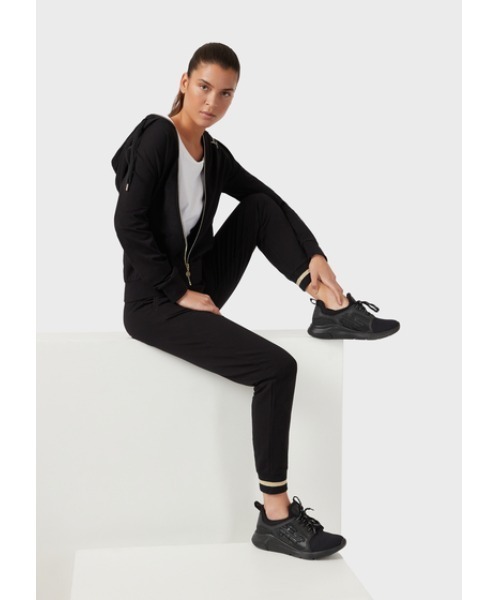 EMPORIO ARMANI EA7（エンポリオアルマーニイーエーセブン）の「【エンポリオ アルマーニ EA7】TRAIN CORE LADY EA7ロゴ ジップアップフーディ（スウェット・レディース・ブラック・LARGE/MEDIUM/SMALL/X-SMALL）」の5枚目の写真