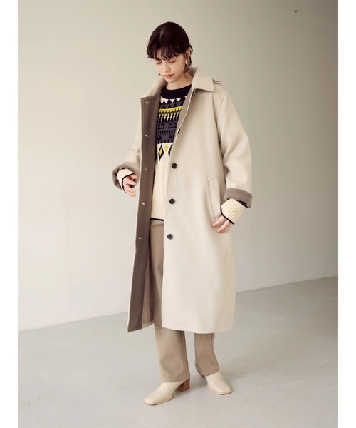 YECCA VECCA（イェッカヴェッカ）の「裏起毛ストレートパンツ＊（その他パンツ・レディース・アイボリー/ベージュ・S/M）」の6枚目の写真