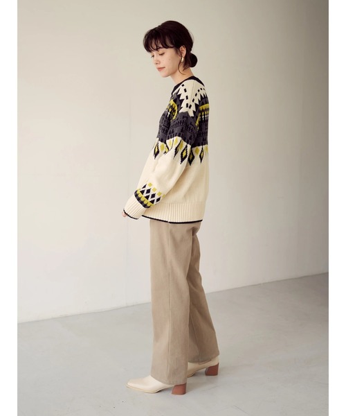 YECCA VECCA（イェッカヴェッカ）の「裏起毛ストレートパンツ＊（その他パンツ・レディース・アイボリー/ベージュ・S/M）」の16枚目の写真