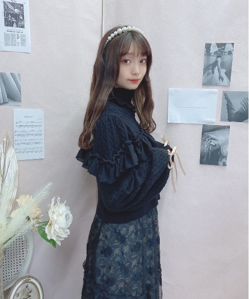 Swankiss(スワンキス)の「WS cable tulle knit(ニット/セーター・レディース・オフホワイト/グレー/ブラック・FREE)」の9枚目の写真