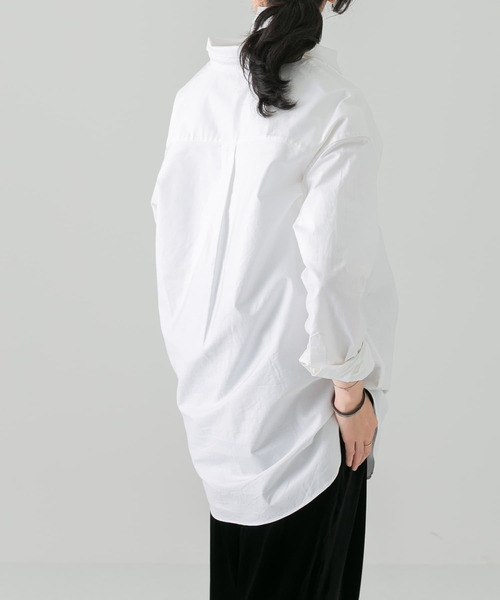 かぐれ(カグレ)の「レギュラーワイドシャツ(Tシャツ/カットソー・レディース・オフホワイト/ストライプ・FREE)」の21枚目の写真