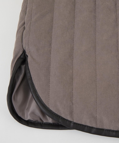 titivate（ティティベイト）の「ﾗｲﾝｷﾙﾄﾉｰｶﾗｰｼﾞｬｹｯﾄ（ノーカラージャケット・レディース・ブラック/アイボリー/ブラウン系その他/グレイッシュベージュ・FREE）」の9枚目の写真