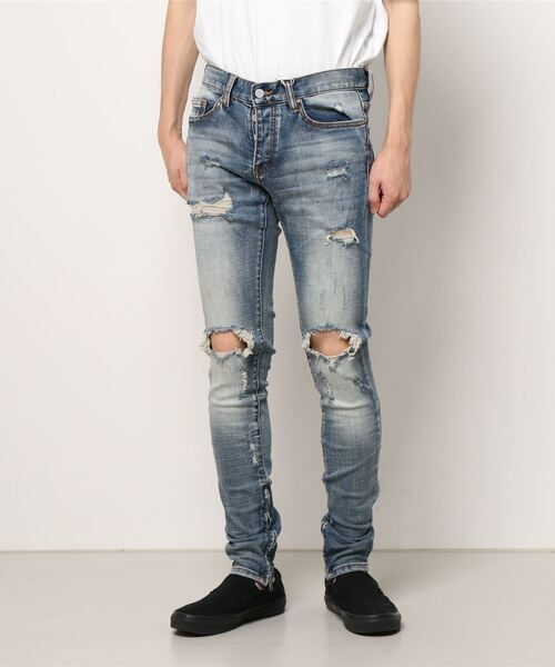 mnml（ミニマル）の「mnml/ミニマル/ジップスキニーデニムパンツ