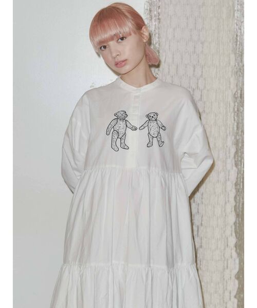 merry jenny（メリージェニー）の「【web限定】bear刺繍ティアードワンピース（ワンピース・レディース・アイボリー/ブラック/ブルー・FREE）」の19枚目の写真